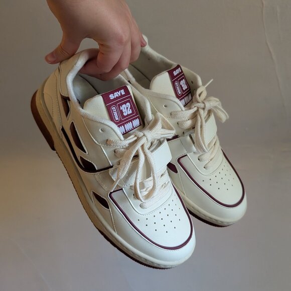 NWB SAYE modelo '92 vegan sneakers in garnet (US 7.5/EUR 38) - Picture 1 of 8